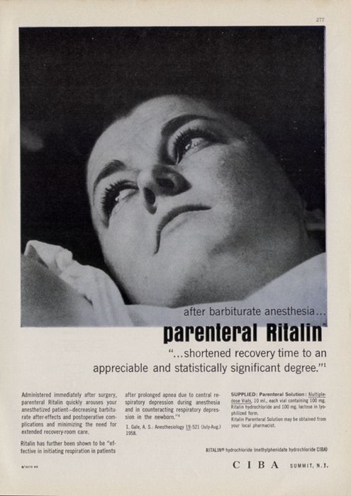 Ritalin after barbiturate anaesthesia